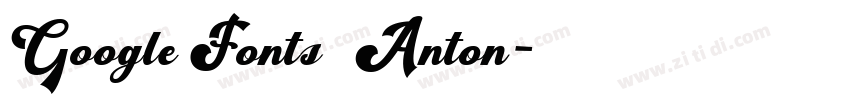 Google Fonts   Anton字体转换